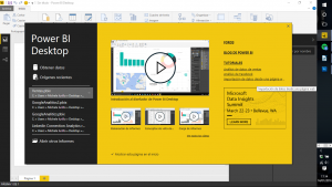 Así se presenta el interfaz de PowerBI desktop un look and feel totalmente Office.